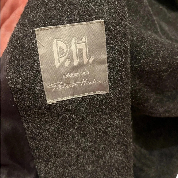 Peter Hahn Wool Mohair Button Down Long Coat Sz 8/10 - Picture 8 of 11